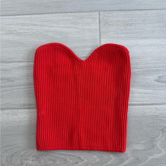 H&M Rib Knit Strapless Top - Picture 2 of 3